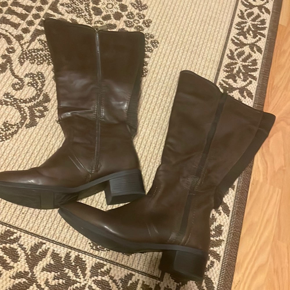 Lane Bryant brown riding boots
